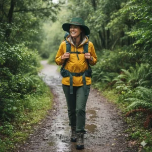 wide brim waterproof hiking hat for women outdoor use