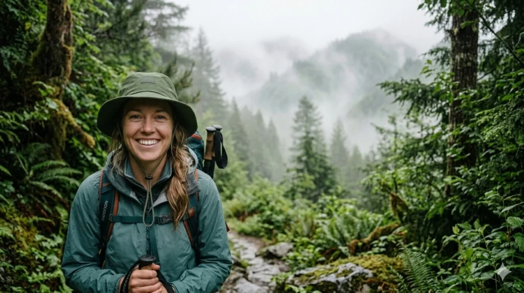 waterproof packable rain hat women