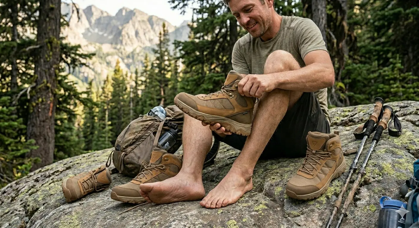 managing sweat in waterproof hiking shoes during hiking
