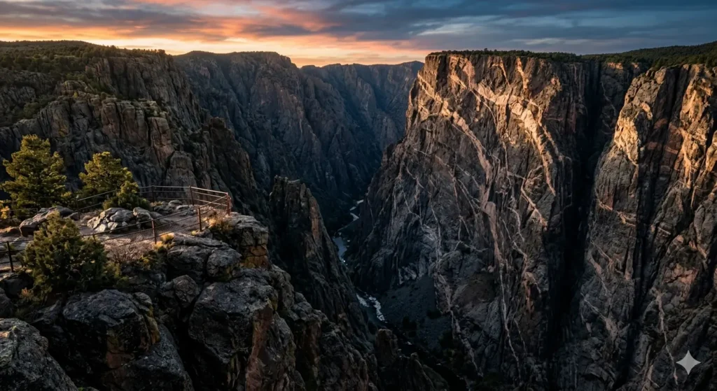 Black Canyon of the Gunnison dramatic canyon views in Colorado